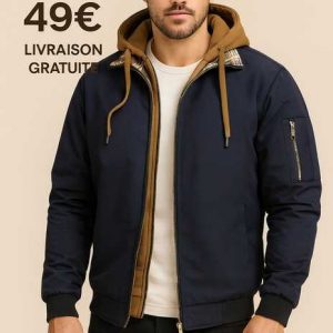 veste chaude zip homme automne hiver