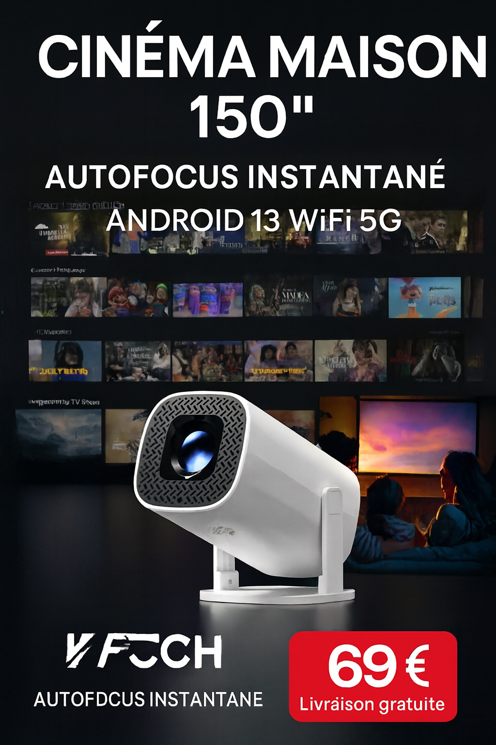 projecteur auto focus Pro