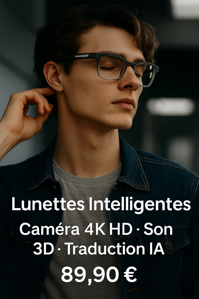 lunettes inteligentes camera 4k traduction