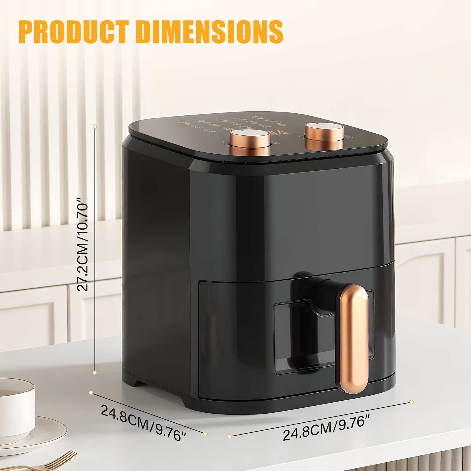 Airfryer Friteuse à Air 5L – Capacité Familiale Améliorée avec Fenêtre Visuelle - Image 3