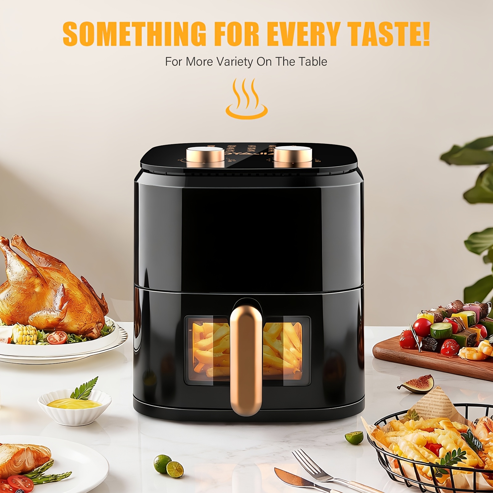 Airfryer Friteuse à Air 5L – Capacité Familiale Améliorée avec Fenêtre Visuelle - Image 2