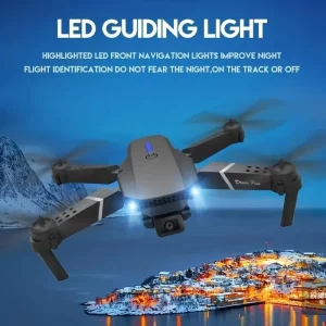 Drone  E88 1080P HD WIFI FPV – Mini Drone Pliable avec Double Caméra Grand Angle & Télécommande - Image 4