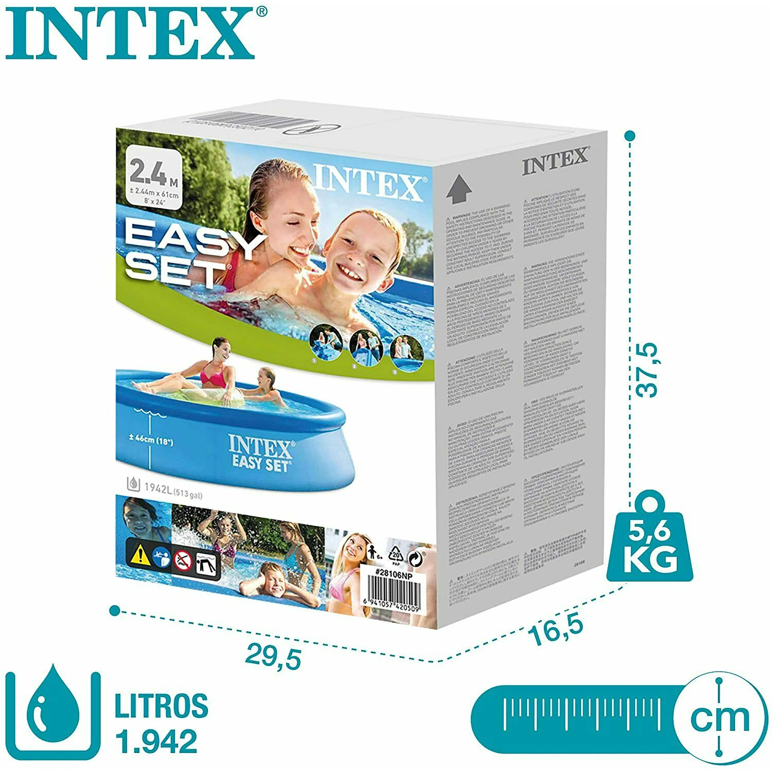 Piscine Gonflable Easy Set 2,44 m ou 3,05 m – Montage Instantané – Livraison Express Espagne - Image 7
