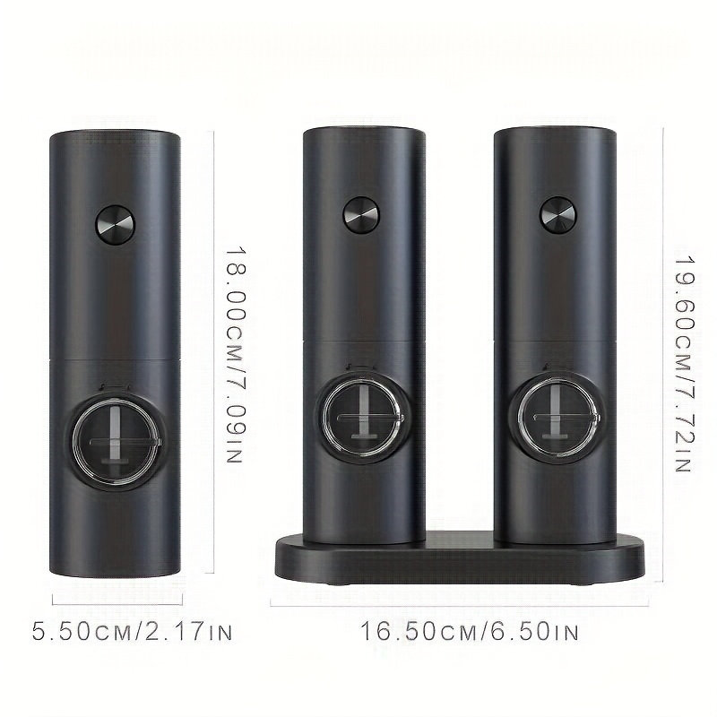 Lot de 2 Moulins à Sel et Poivre Électriques IPRee – Céramique, LED, Double Chambre, Réglage du Grain - Image 8