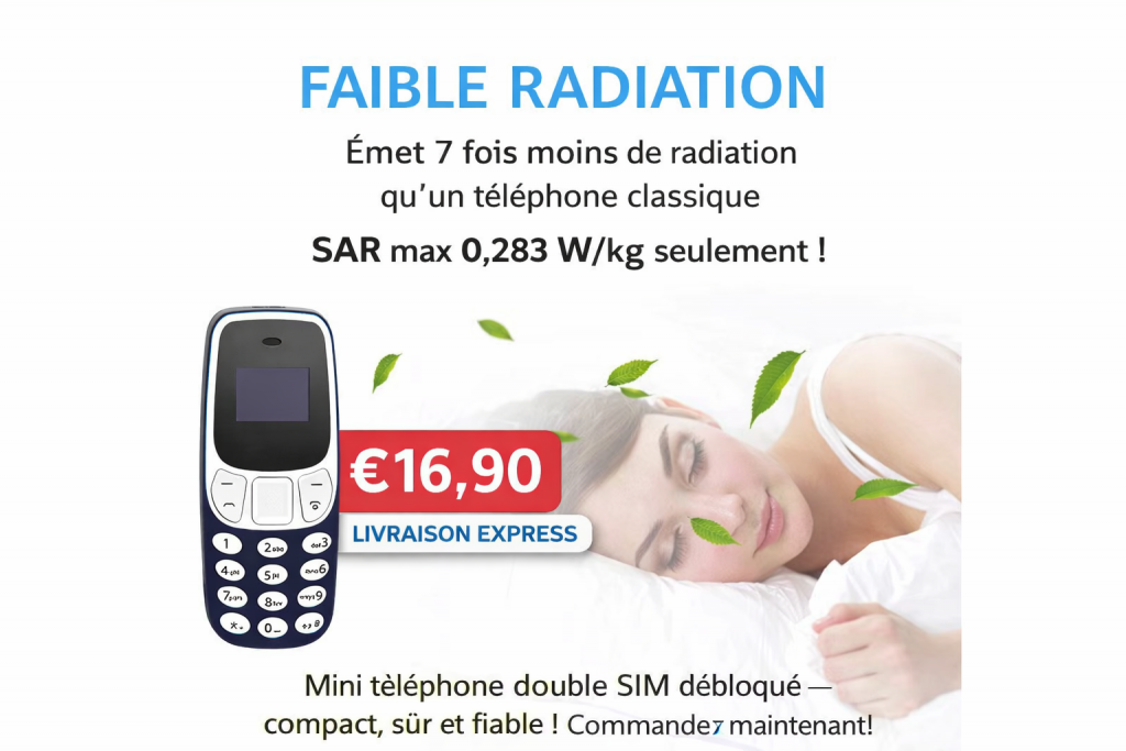 Mini Portable L8star BM10 vue avant — telephone ultra‑mini double SIM