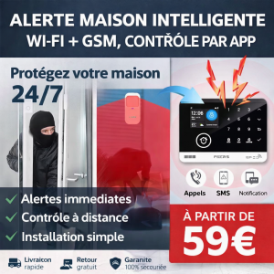 Alarme Maison FUERS WiFi GSM – Kit Sécurité Tuya Smart