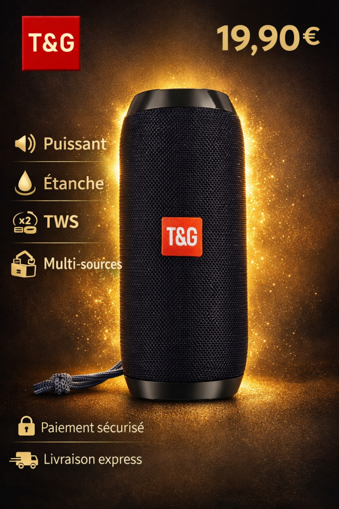 Haut‑parleur Bluetooth T&G TG117 – Puissance, autonomie et résistance pour toutes vos sorties