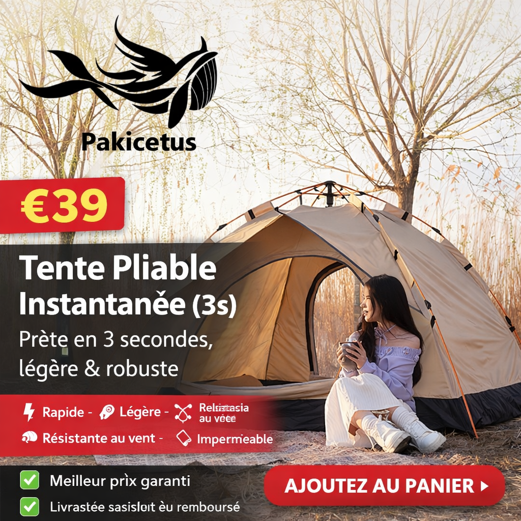 Tente pliable instantanée 3 secondes