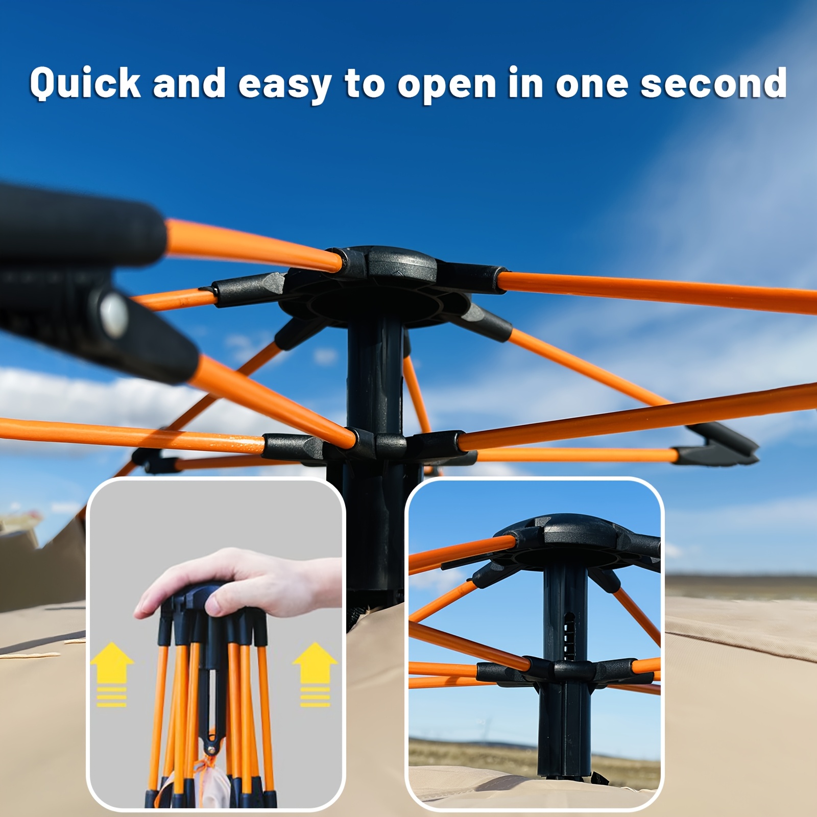 Tente Pliable Instantanée PAKICETUS – Installation 3s Camping - randonnée - training - Image 7