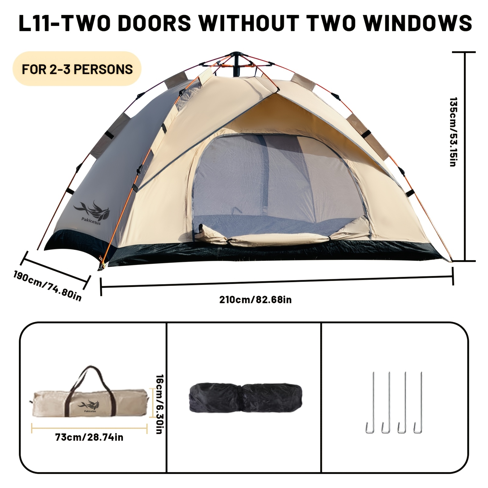 Tente Pliable Instantanée PAKICETUS – Installation 3s Camping - randonnée - training - Image 8
