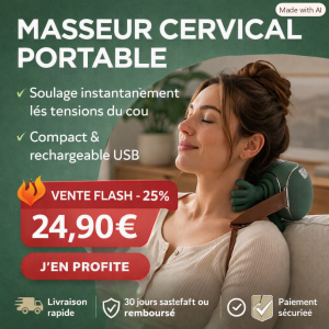 masseur cervical rechargeable ergonomique